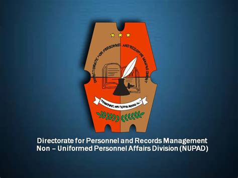 Directorate for Personnel and Records Management.